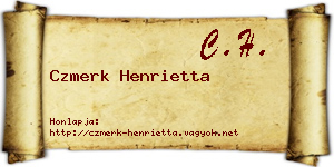 Czmerk Henrietta névjegykártya