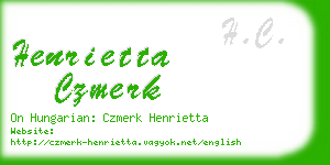 henrietta czmerk business card